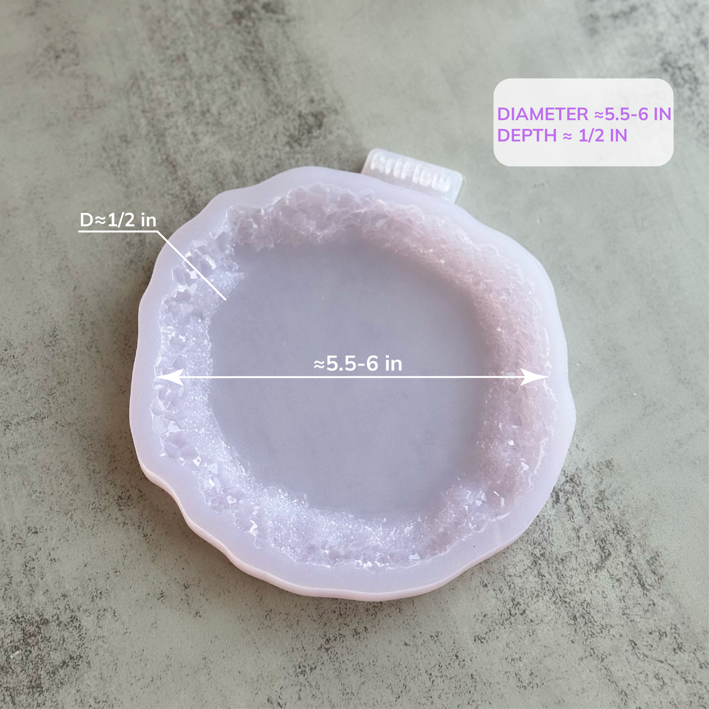 Crystal Edge Coaster Silicone Mold For Resin